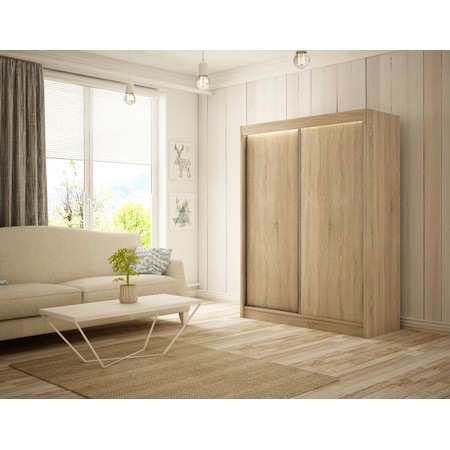 Bergo Gardróbszekrény - 200 cm Sonoma tölgy Furniture