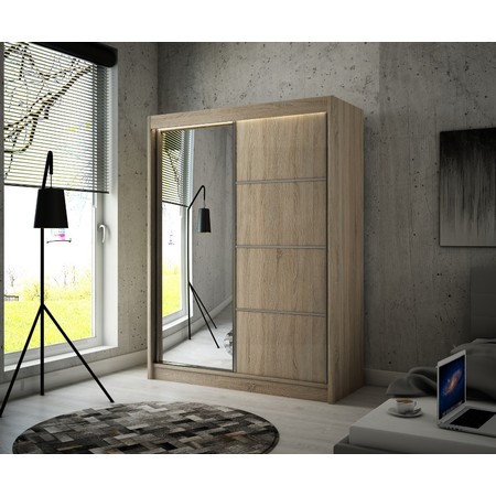 Kvalitní Šatní Skříň Pako 250 cm Dub Sonoma Furniture