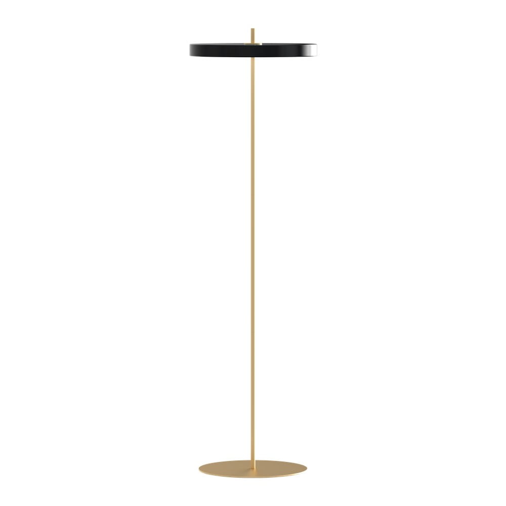 Fekete LED szabályozható állólámpa fém búrával (magasság 151 cm) Asteria Floor – UMAGE