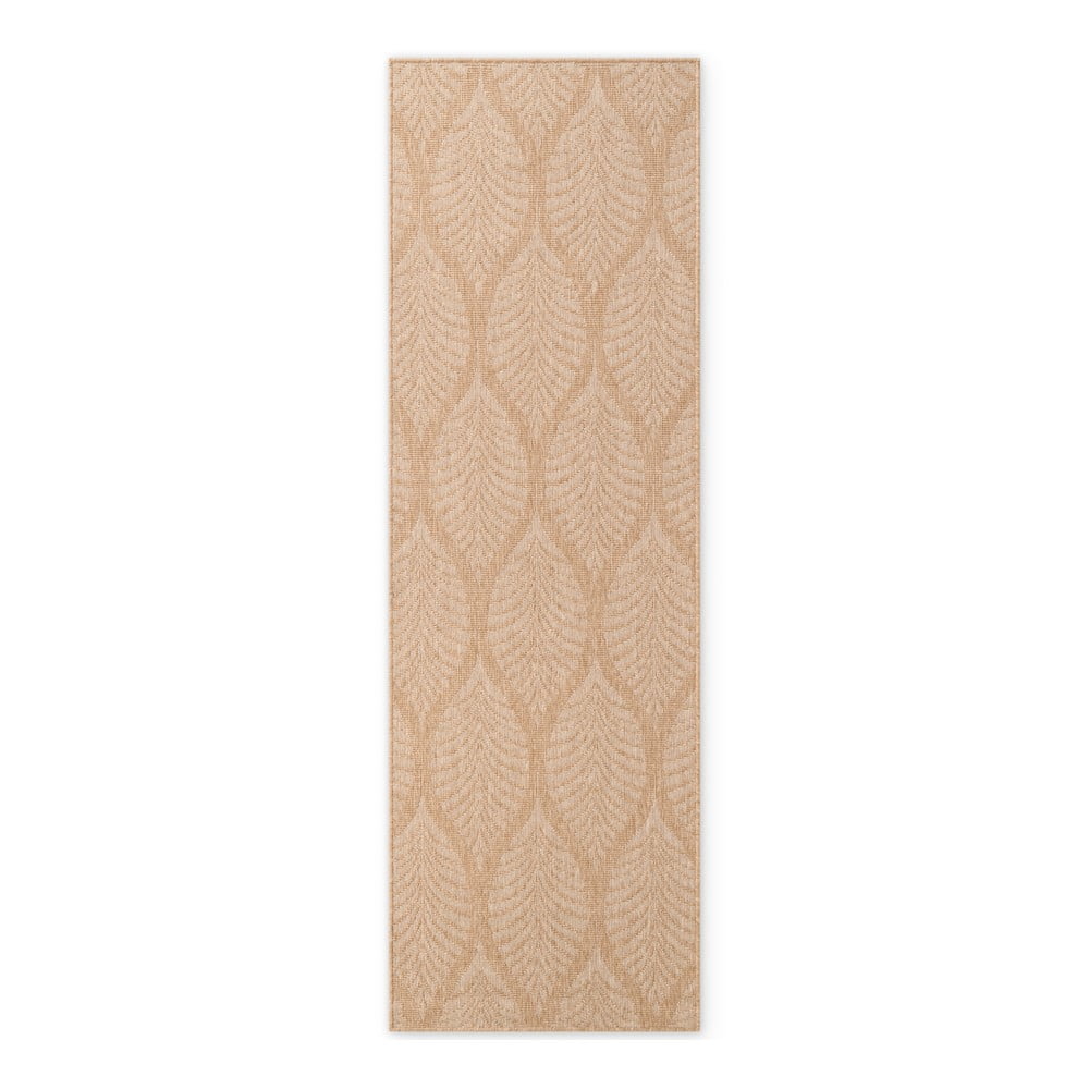 Bézs-elefántcsont színű kültéri-beltéri futószőnyeg 80x250 cm Duet Liora – NORTHRUGS