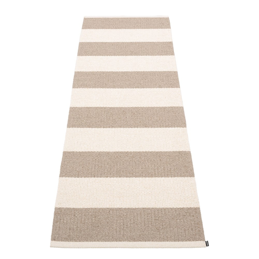 Bézs-krémszínű kültéri-beltéri futószőnyeg 70x225 cm Bob Mud Vanilla – Pappelina