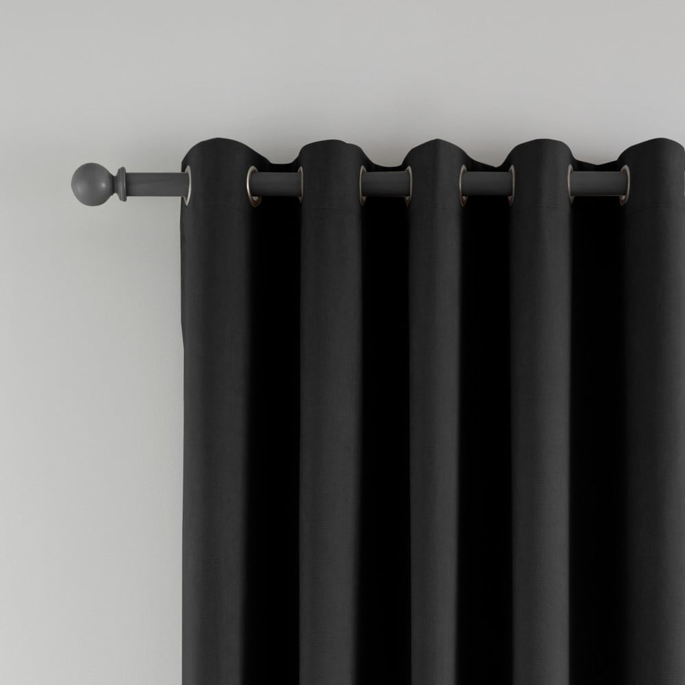 Fekete sötétítő-termo függöny ajtóra 168x213 cm Wilson – Catherine Lansfield