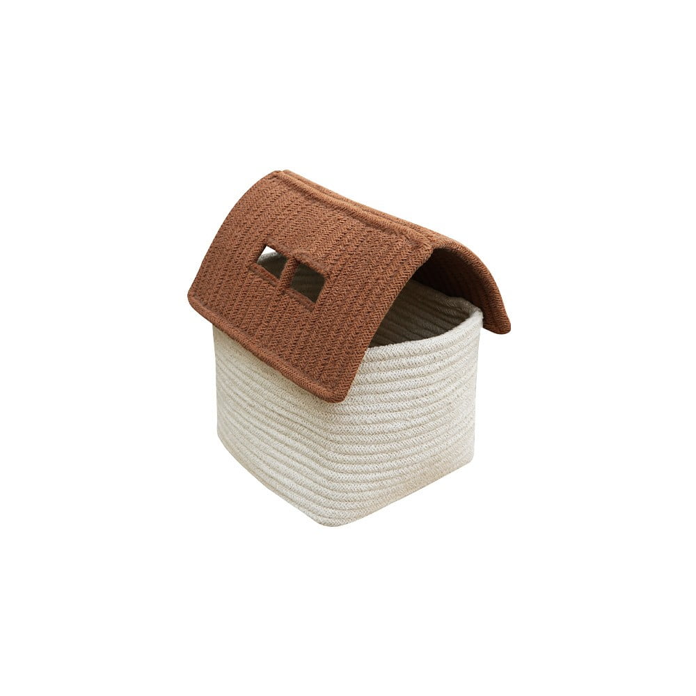 Krémszínű textil játéktároló kosár 22x22x34 cm House Toffee – Lorena Canals