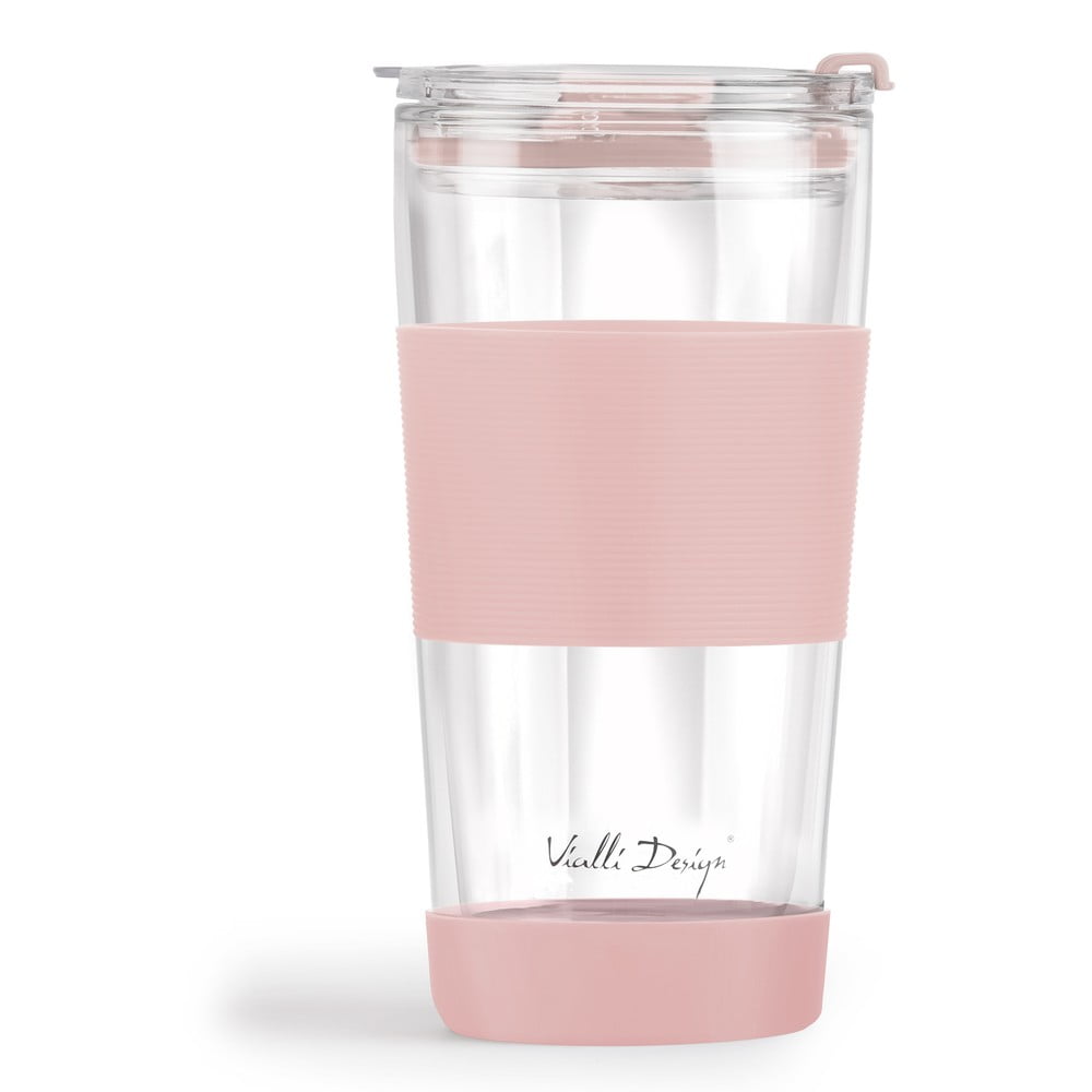Rózsaszín termobögre 600 ml Fuori – Vialli Design