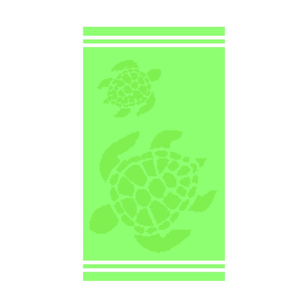 Zöld pamut strandtörölköző 70x140 cm Turtle – B.E.S.