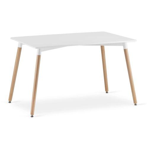 Étkezőasztal ADRIA 120x80 cm - bükkfa/fehér Signal-butor