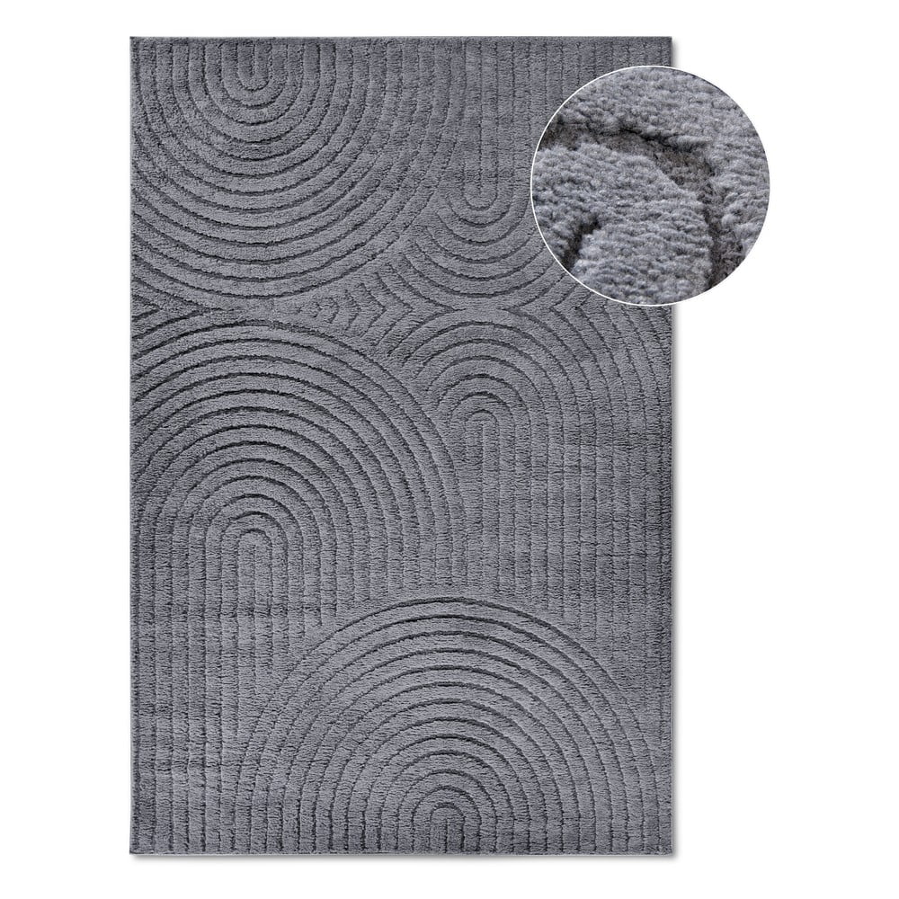 Antracitszürke szőnyeg 160x235 cm Panglao New York Anthracite – Elle Decoration