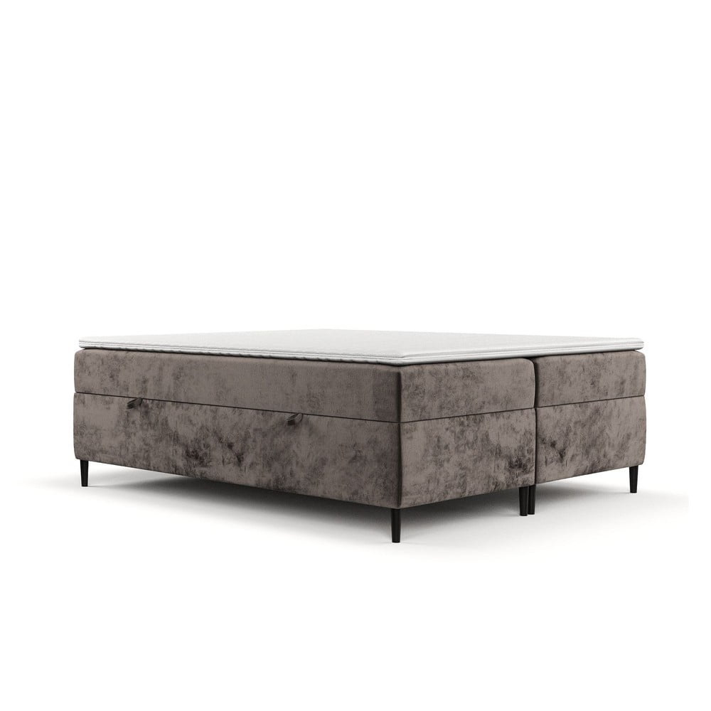 Barna ágyneműtartós boxspring ágy 180x200 cm Araya – Maison de Rêve