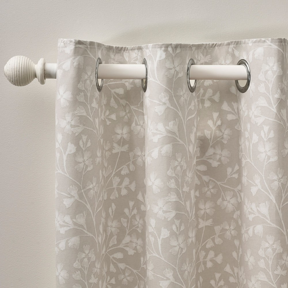 Bézs függöny szett 2 db-os 168x183 cm Brooke Floral – Catherine Lansfield