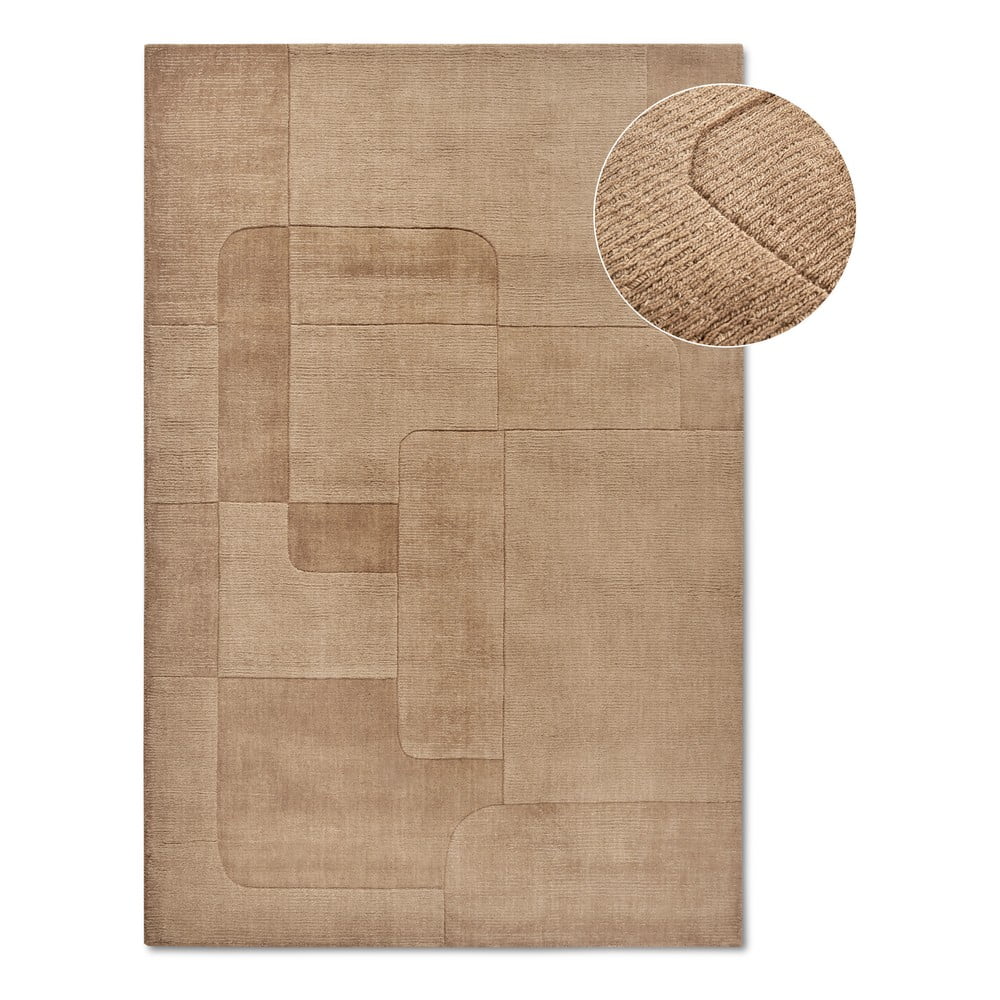 Bézs kézi szövésű gyapjú szőnyeg 80x150 cm Charlotte – Villeroy&Boch
