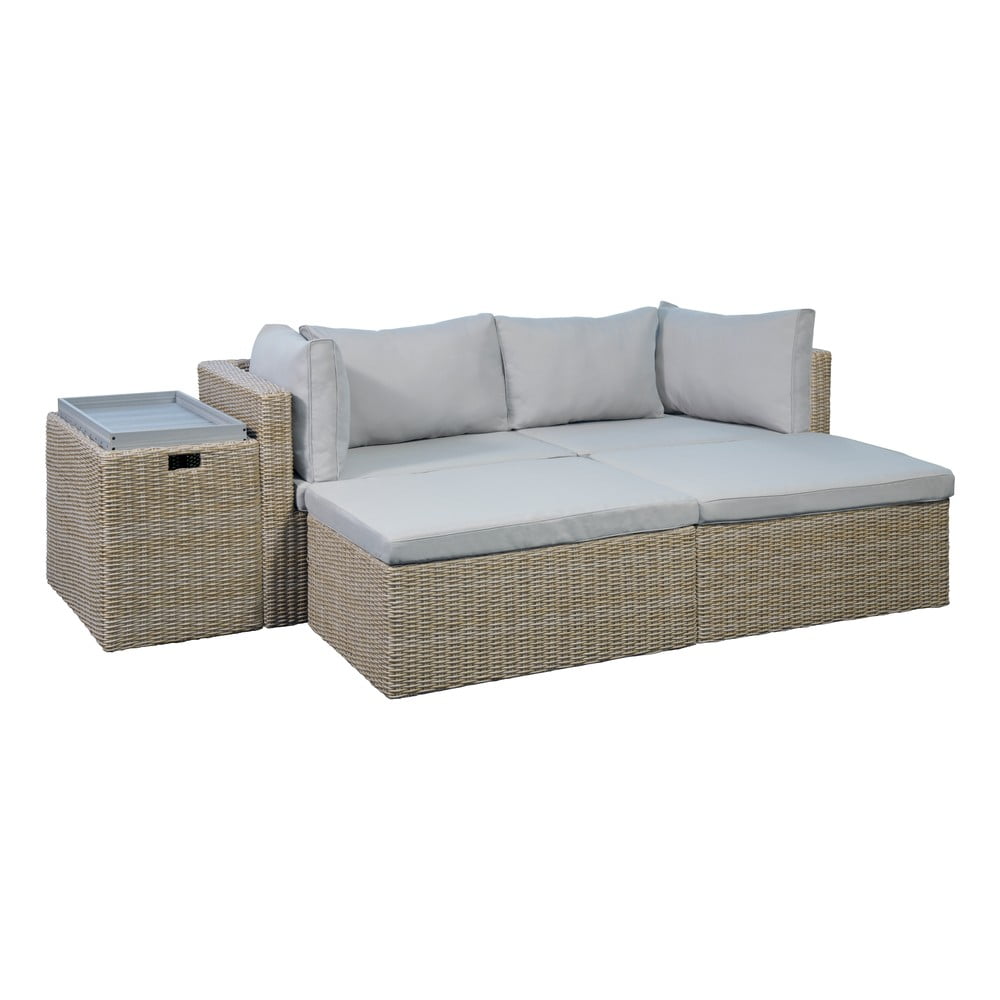 Bézs-világosbarna kerti lounge szett Modular – Unique Furniture