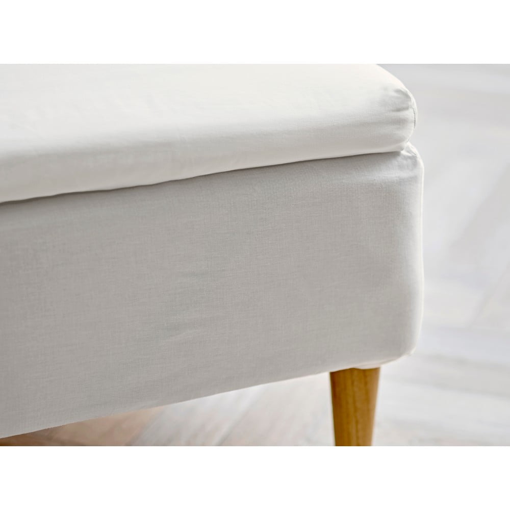 Fehér gumis pamut lepedő 180x200 cm Calm – Södahl