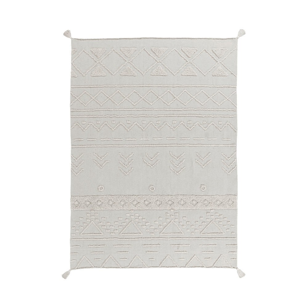 Fehér mosható kézi szövésű pamut szőnyeg 120x160 cm Tribu Natural – Lorena Canals