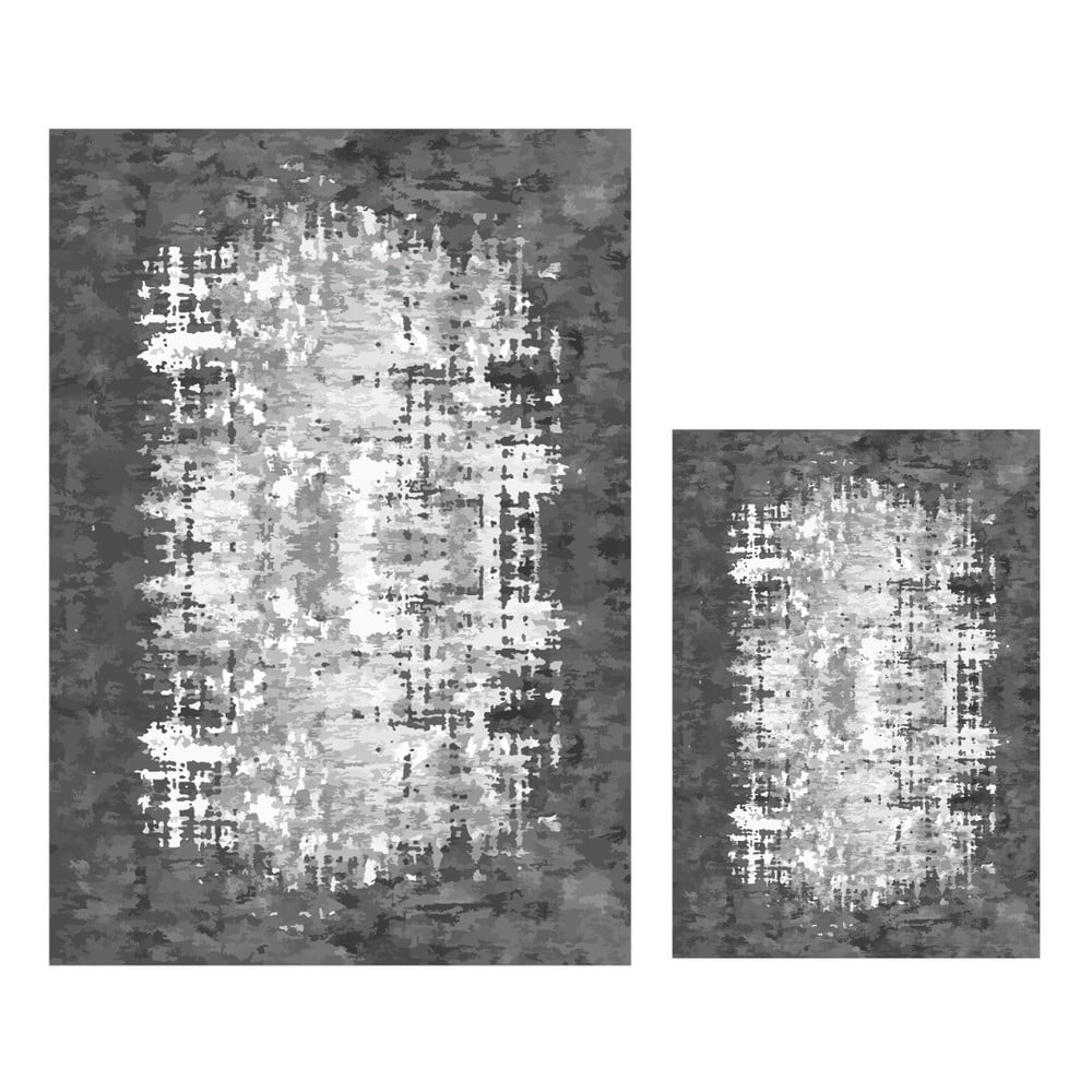 Fehér-szürke fürdőszobai kilépő szett 2 db-os 60x100 cm Modern – Mila Home