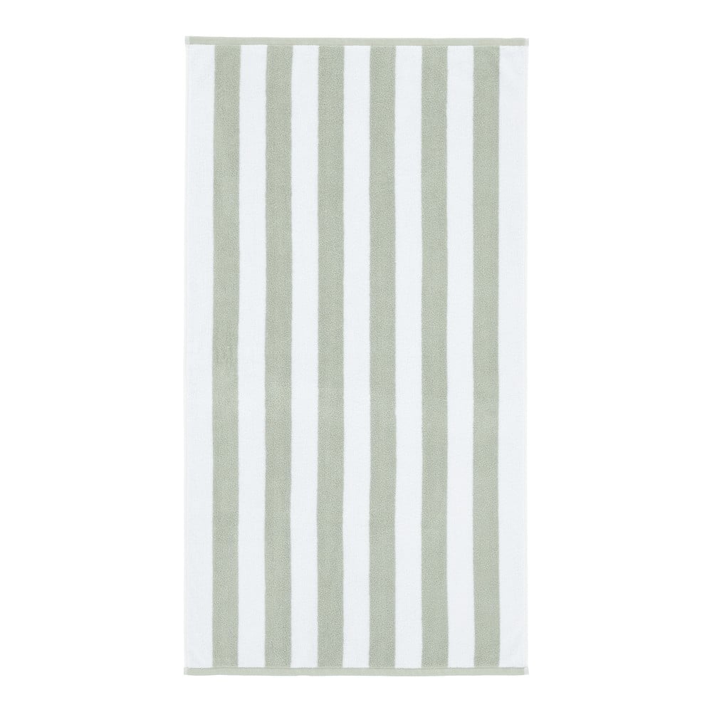 Fehér-szürke pamut fürdőlepedő 70x120 cm Stripe Jacquard – Bianca