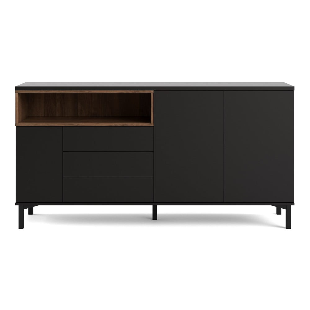 Fekete komód 176x90x49 cm Roomers – Tvilum