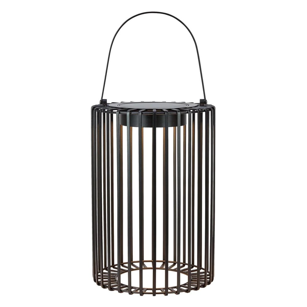 Fekete napelemes-USB kültéri LED lámpás (magasság 54 cm) Cavia – Markslöjd