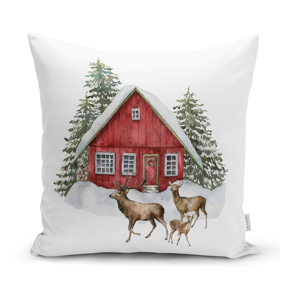 Karácsonyi mintás textil párnahuzat 43x43 cm – Mila Home