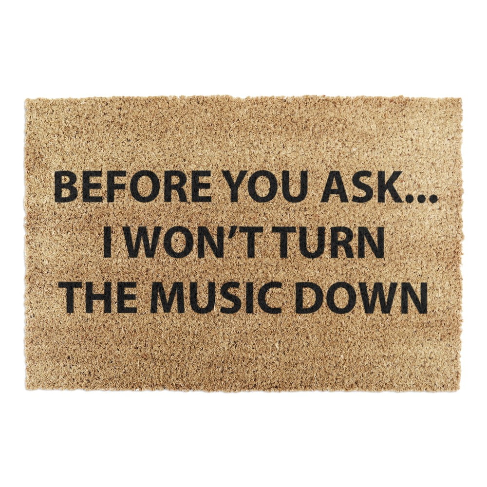 Kókuszrost lábtörlő 40x60 cm Loud Music – Artsy Doormats