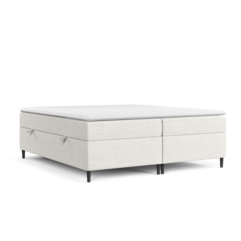 Krémszínű ágyneműtartós boxspring ágy 140x200 cm Araya – Maison de Rêve