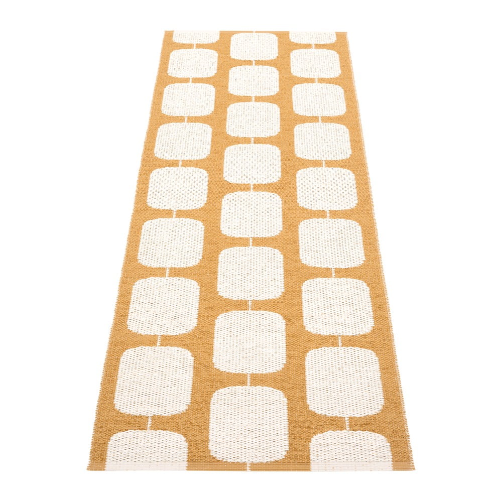 Okkersárga-krémszínű kültéri-beltéri futószőnyeg 70x200 cm Sten Ochre – Pappelina