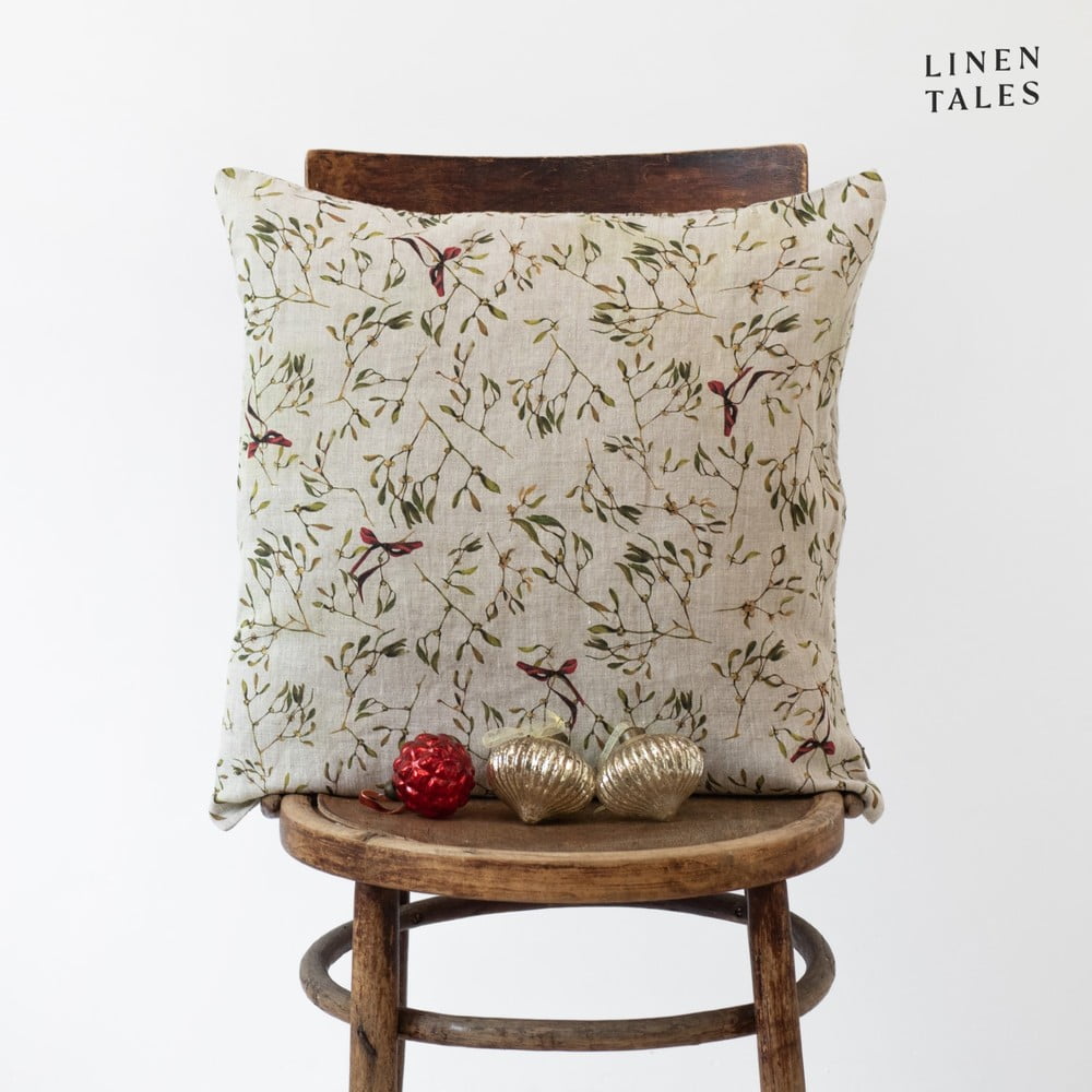 Párnahuzat karácsonyi mintával 40x40 cm – Linen Tales