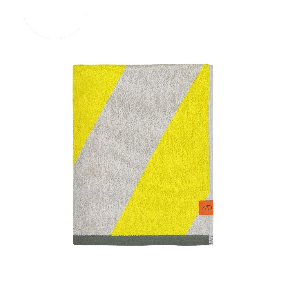 Sárga frottír bio pamut fürdőlepedő 70x133 cm Diagonal – Mette Ditmer Denmark