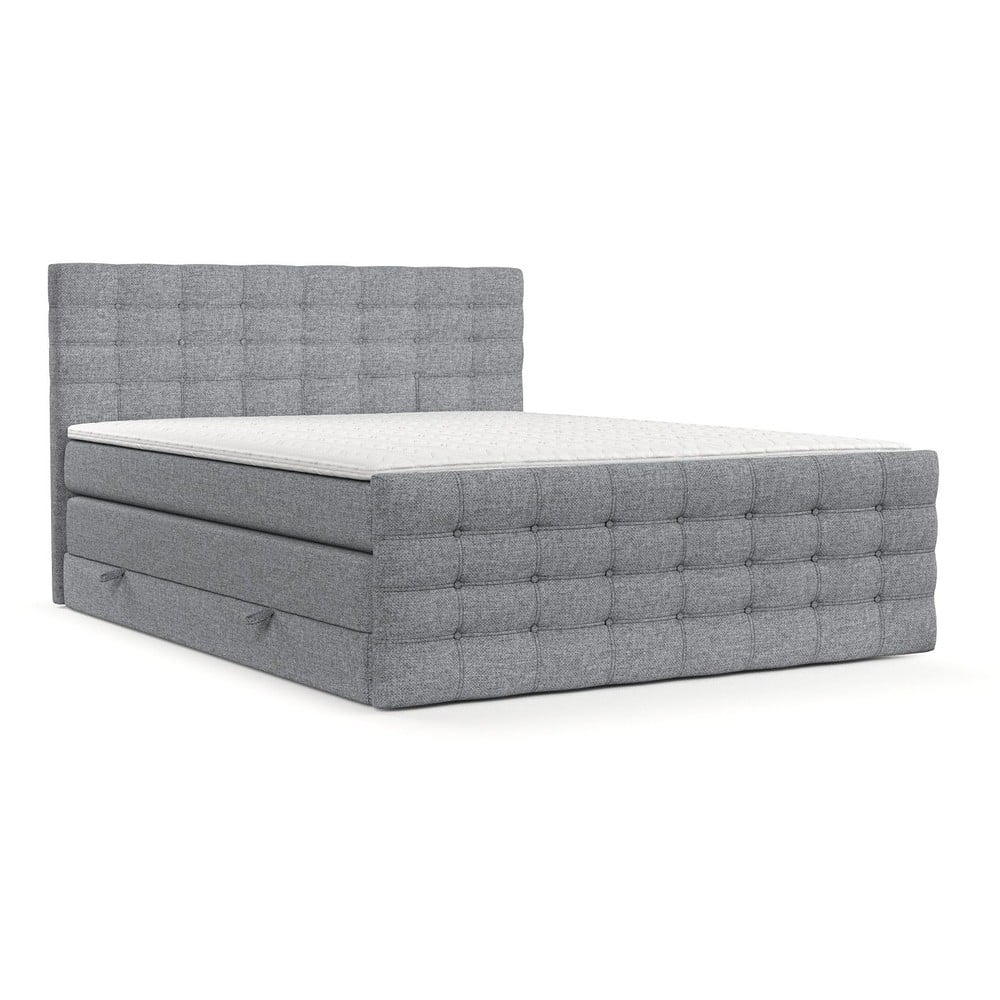 Szürke ágyneműtartós boxspring ágy 180x200 cm Blend – Maison de Rêve