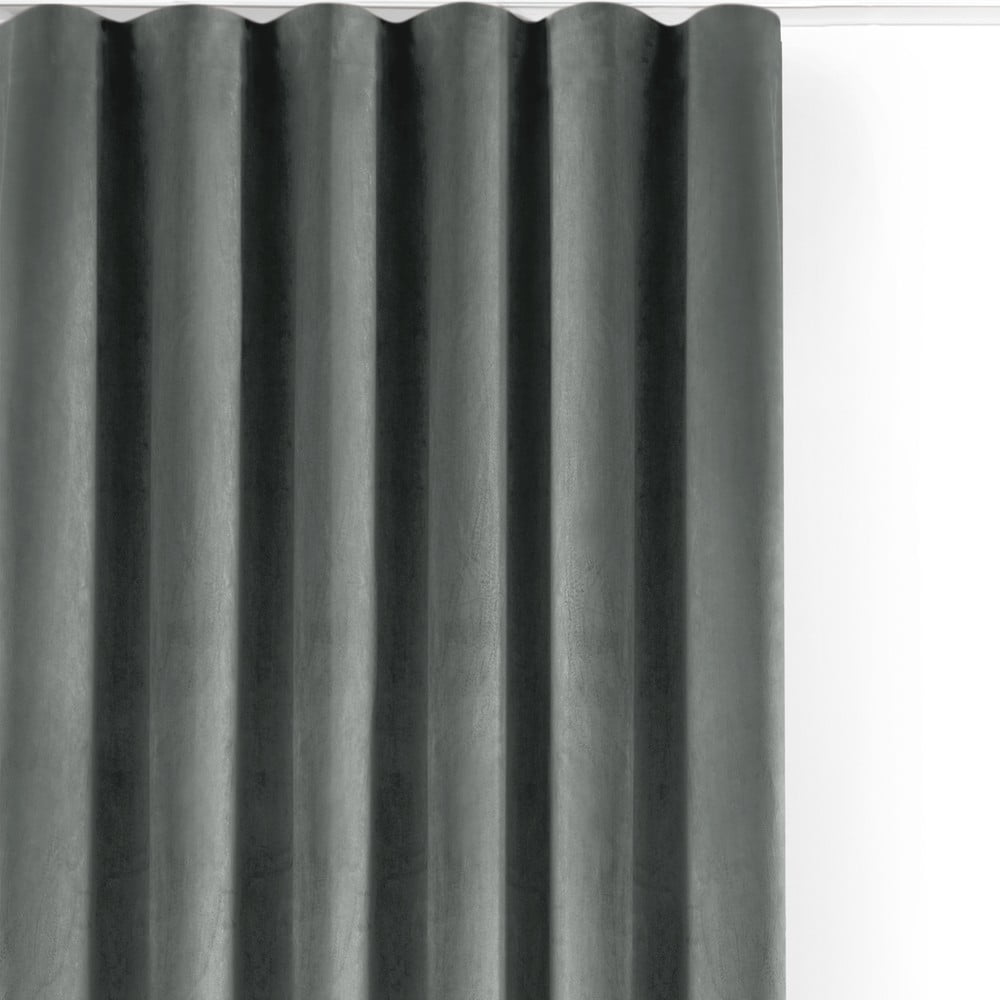 Szürke bársony dimout (részleges sötétítő) függöny 530x270 cm Velto – Filumi
