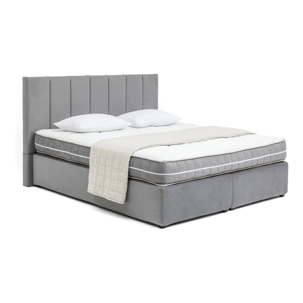 Szürke boxspring ágy 180x200 cm Olia Bold Line – Bonami Selection