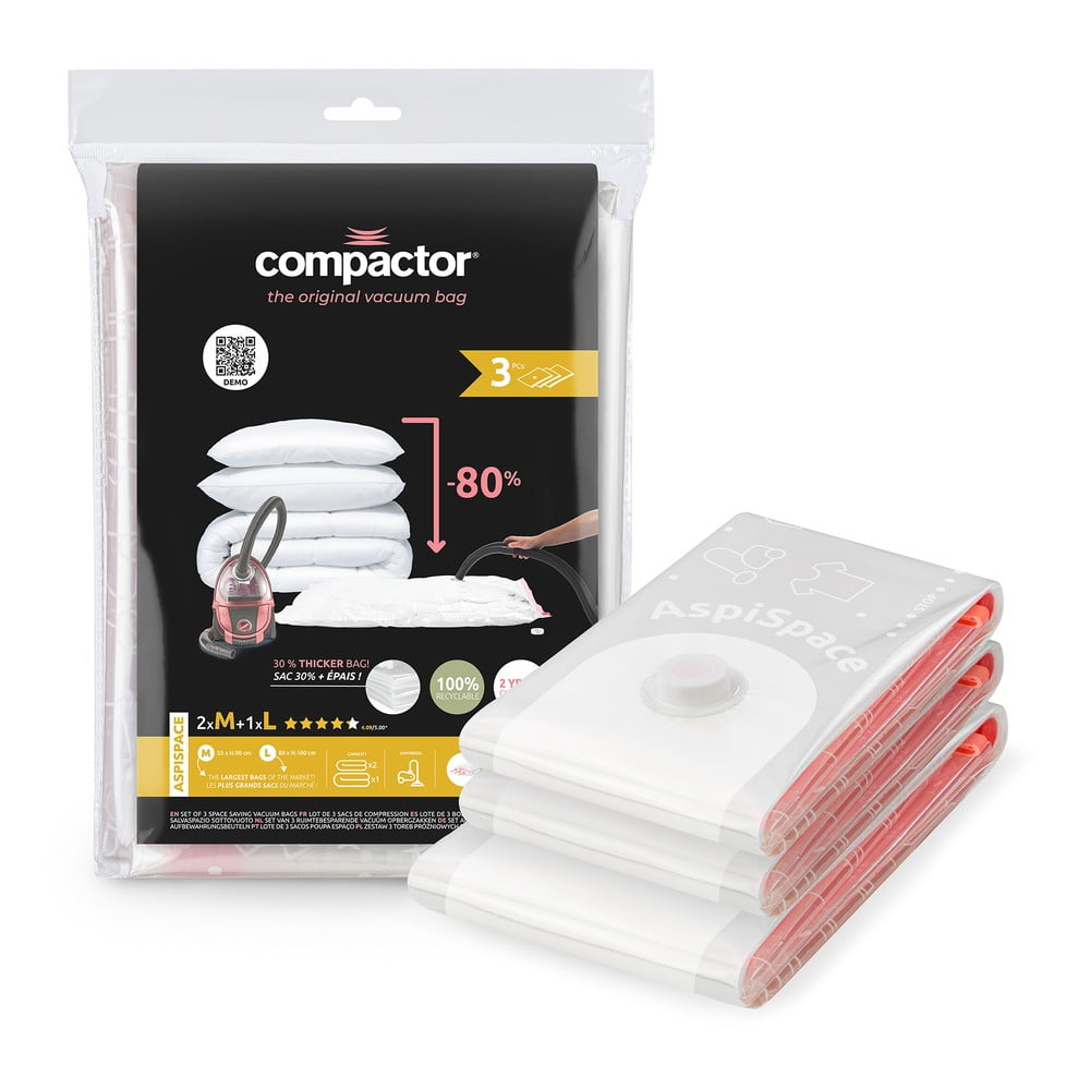 Vákuumzsák készlet 3 db-os Space Save M/L – Compactor