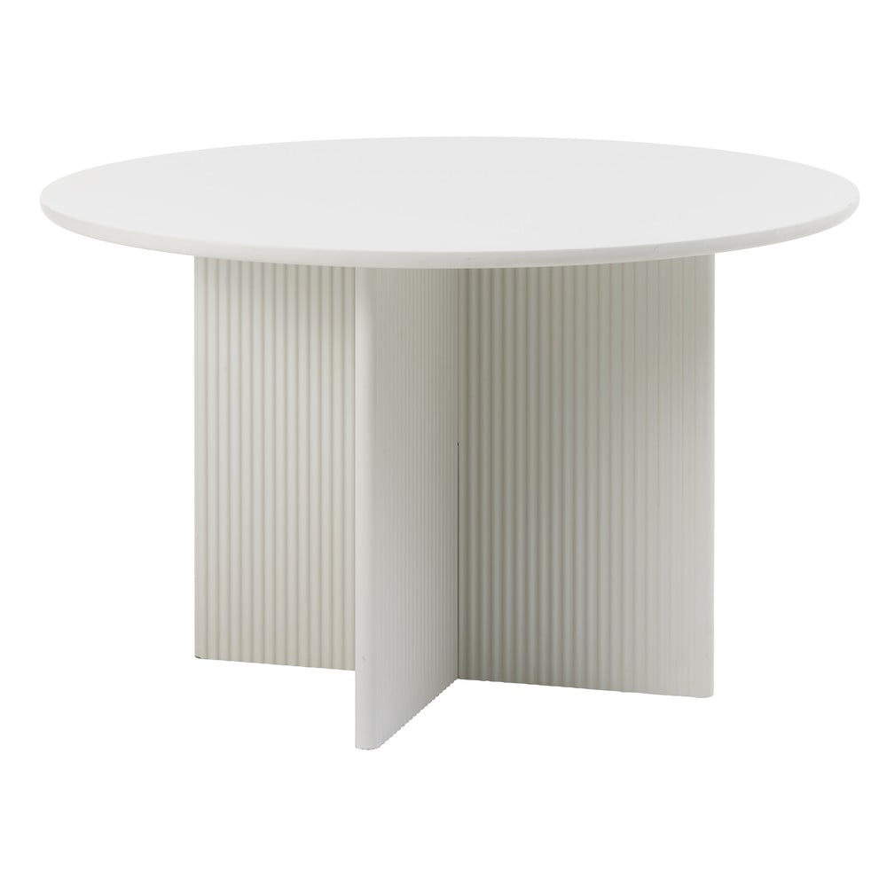 Világosszürke kerek étkezőasztal ø 110 cm Palma – Unique Furniture