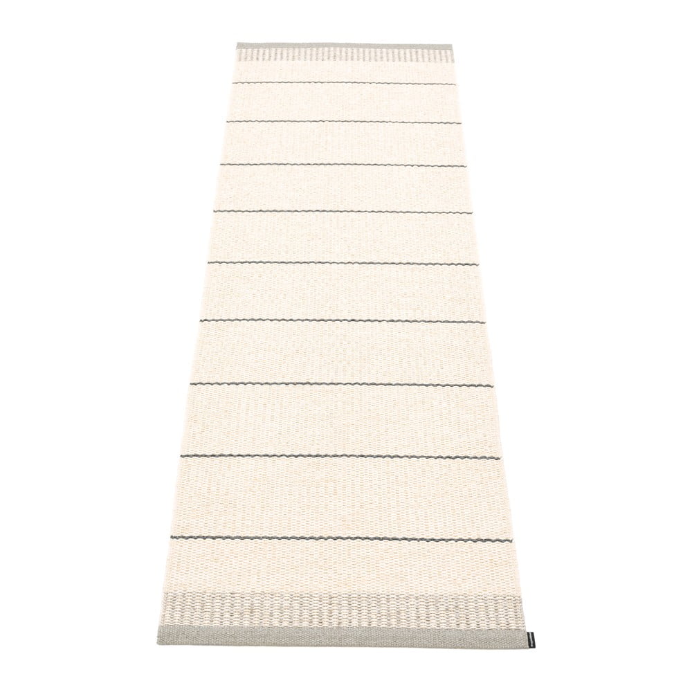 Világosszürke-krémszínű kültéri-beltéri futószőnyeg 60x200 cm Belle Warm Grey – Pappelina