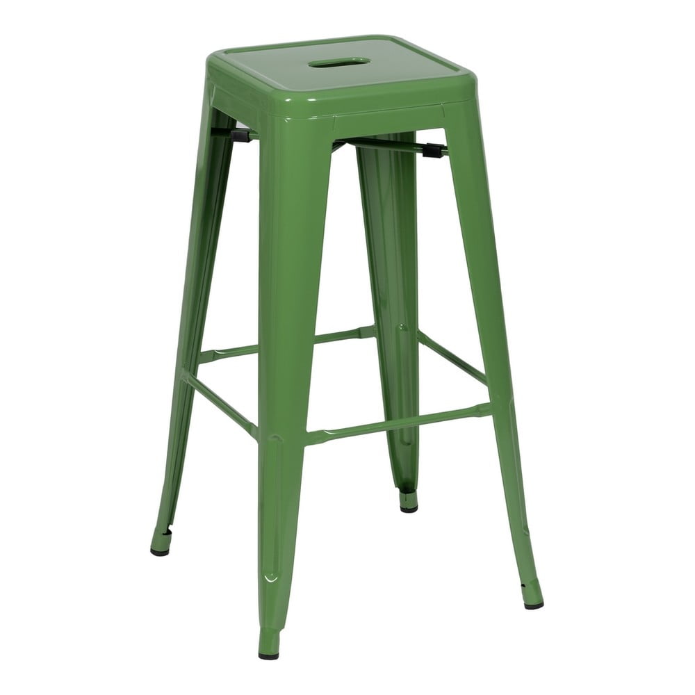 Zöld fém bárszék szett 2 db-os (ülésmagasság 76
