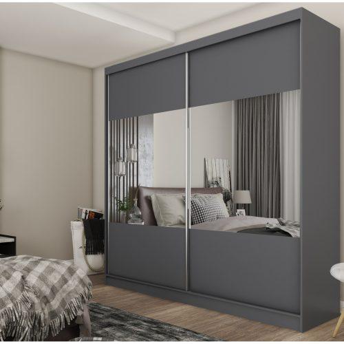 Minőségi gardrób Celeste 200 cm Szürke Furniture