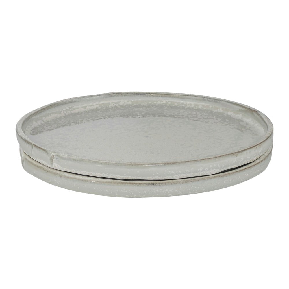 Fehér kő tányér készlet 2 db-os ø 20 cm Sand Grain – Mette Ditmer Denmark