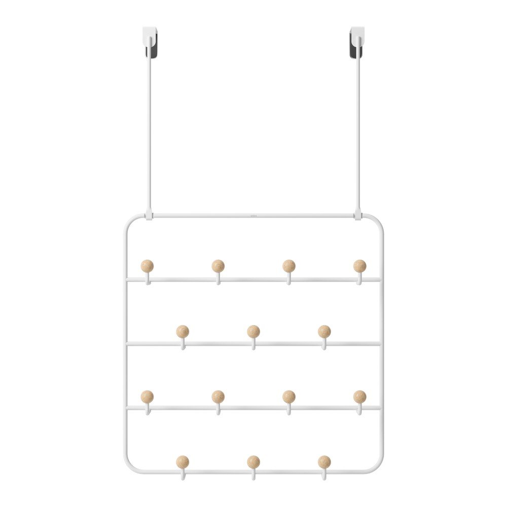 Fehér-natúr színű fém ajtófogas 36 cm Estique – Umbra