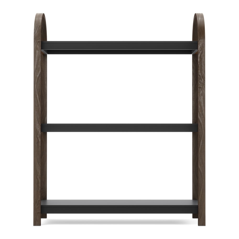 Fekete-natúr színű polcos állvány diófa dekorral 72x90 cm Bellwood – Umbra