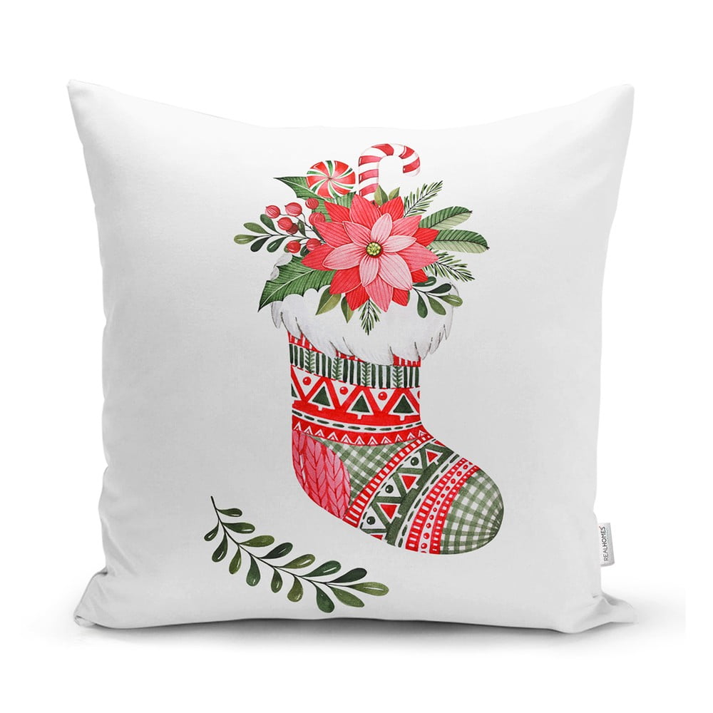 Karácsonyi mintás textil párnahuzat 43x43 cm – Mila Home