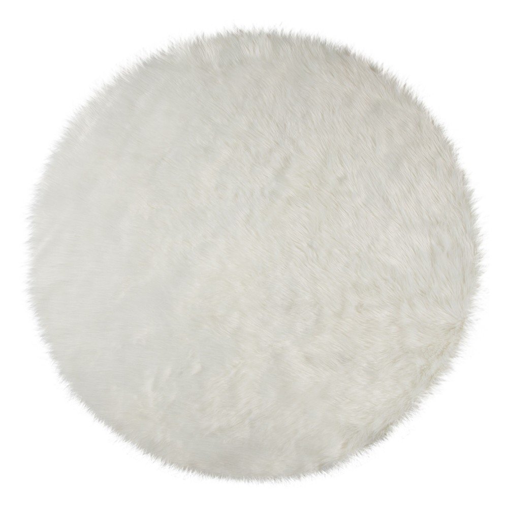 Sheepskin fehér kerek szőnyeg