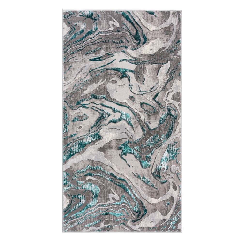 Szürke-türkiz szőnyeg 240x340 cm Marbled – Flair Rugs