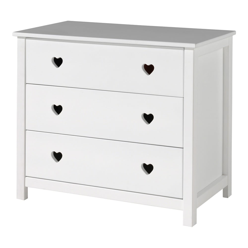 Fehér gyerek komód 90x85x50 cm Amori – Vipack