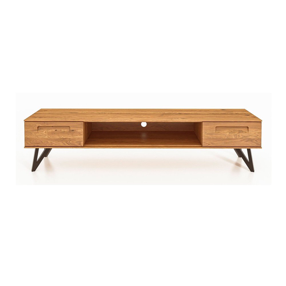 Tölgyfa TV-állvány 182x42 cm Golo - The Beds