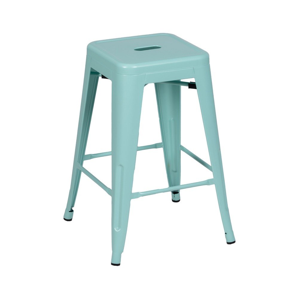 Türkiz fém bárszék szett 2 db-os (ülésmagasság 61 cm) – Ixia