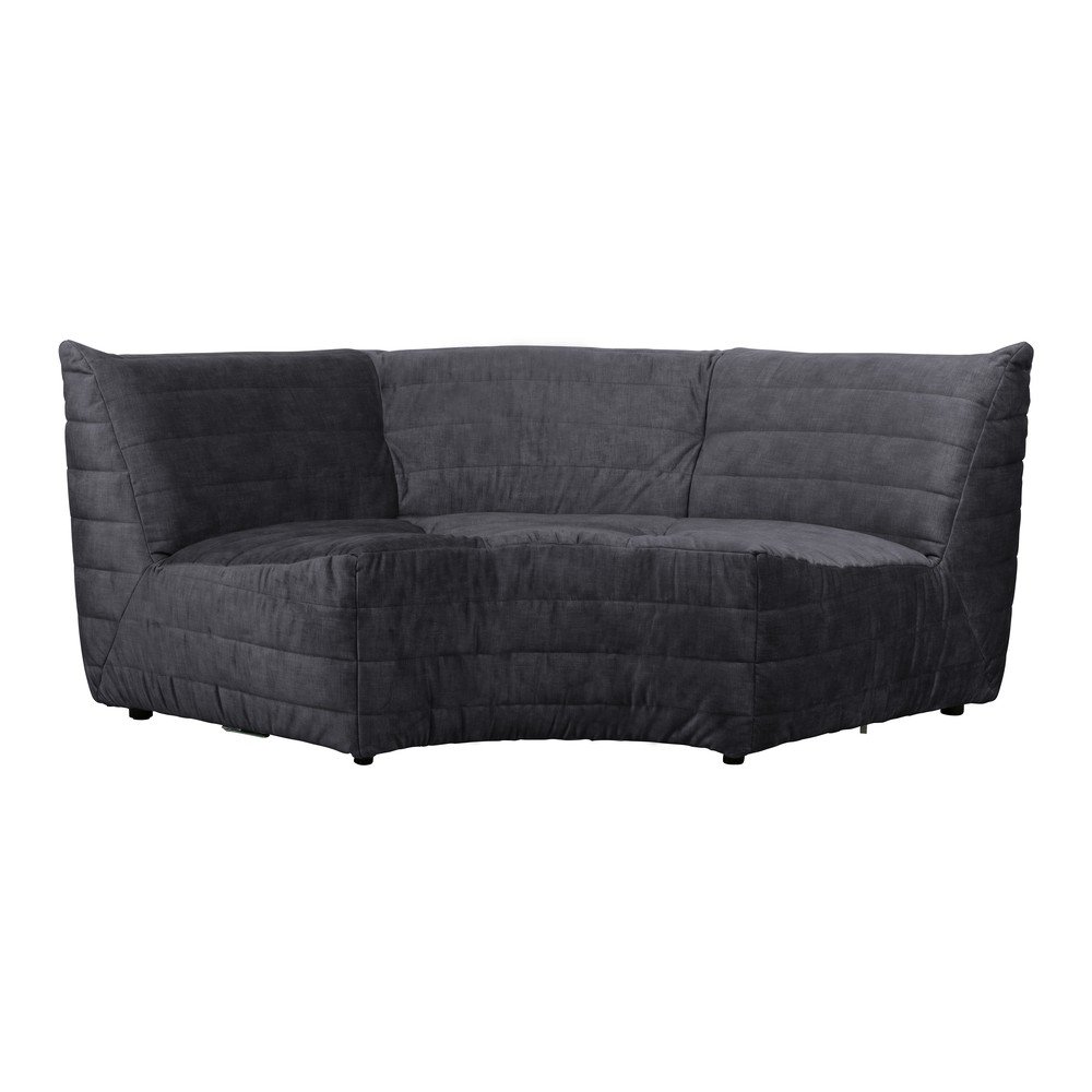 Antracitszürke bársony sarokkanapé (variálható) Bag – WOOOD