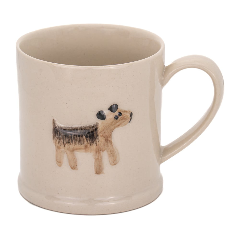 Bézs agyagkerámia bögre 225 ml Dog – Sass & Belle