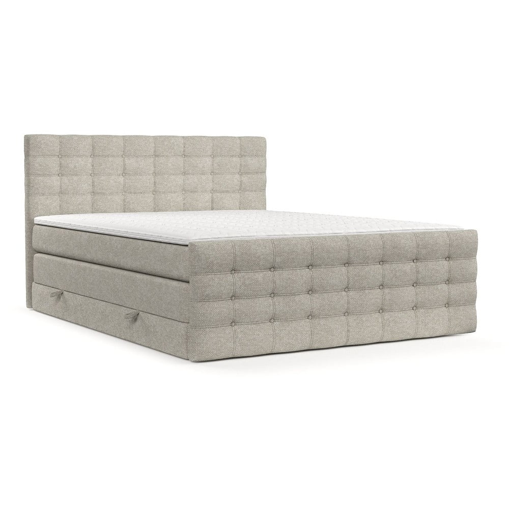 Bézs ágyneműtartós boxspring ágy 180x200 cm Blend – Maison de Rêve