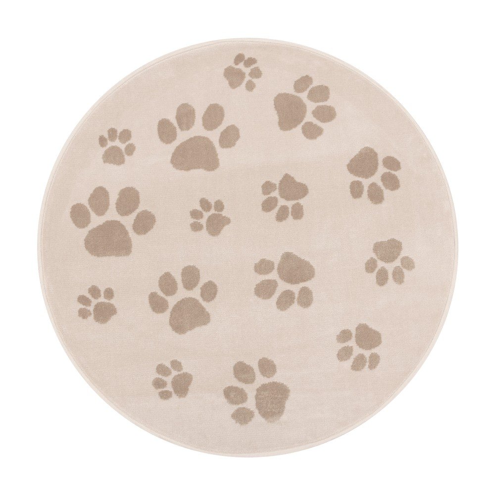 Bézs gyerek szőnyeg ø120 cm Paws Light Beige – FD