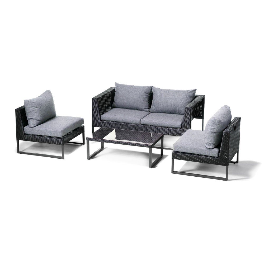 Diamond szürke mesterséges rattan kerti bútorszett - Bonami Essentials
