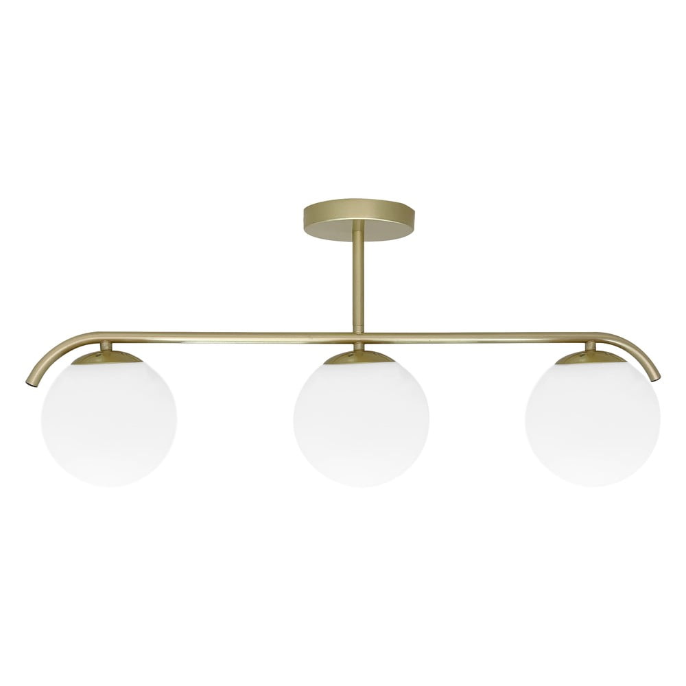 Fehér-aranyszínű mennyezeti lámpa üveg búrával 15x69 cm Amadeo – Candellux Lighting